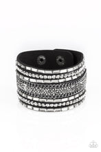 Load image into Gallery viewer, Rhinestone Rumble - Black Bracelet - Urban