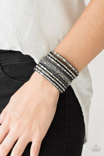 Load image into Gallery viewer, Rhinestone Rumble - Black Bracelet - Urban