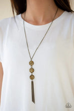 Load image into Gallery viewer, Triple Shimmer - Brass Necklace