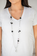 Load image into Gallery viewer, Pageant Princess - Black Necklace - lanyard - Paparazzi