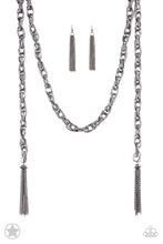 Load image into Gallery viewer, SCARFed for Attention - Gunmetal - Black Necklace - Paparazzi- Blockbuster