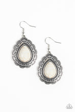 Load image into Gallery viewer, Mountain Mover - White Earrings - Paparazzi
