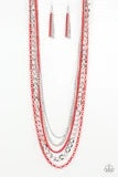 Load image into Gallery viewer, Industrial Vibrance - Red Necklace
