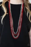 Load image into Gallery viewer, Industrial Vibrance - Red Necklace

