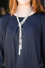 Load image into Gallery viewer, SCARFed for Attention - Silver Necklace - Paparazzi - Blockbuster
