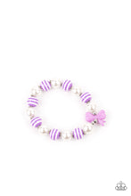 Load image into Gallery viewer, Starlet Shimmer -  Pearls and Bows - Purple Bracelet
