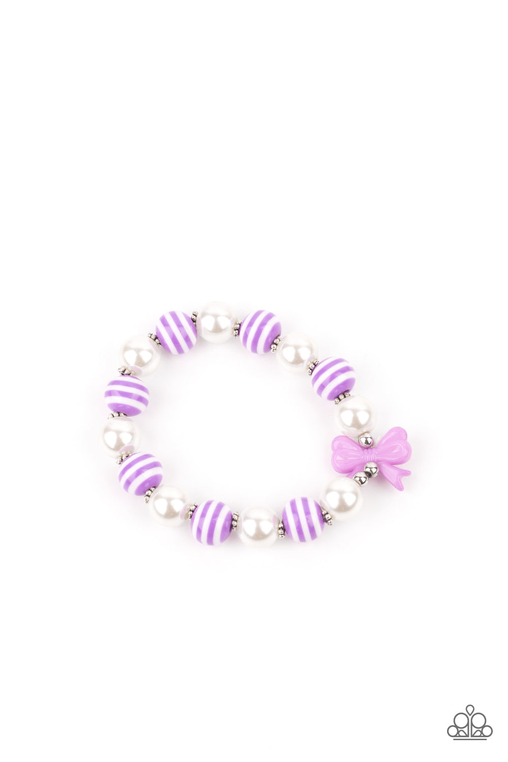 Starlet Shimmer -  Pearls and Bows - Purple Bracelet