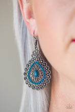 Load image into Gallery viewer, Carnival Courtesan - Blue Earrings - Paparazzi
