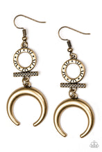 Load image into Gallery viewer, Majestically Moon Child - Brass Earrings
