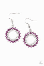Load image into Gallery viewer, Wreathed In Radiance - Purple Earrings - Hoop
