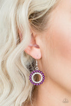 Load image into Gallery viewer, Wreathed In Radiance - Purple Earrings - Hoop
