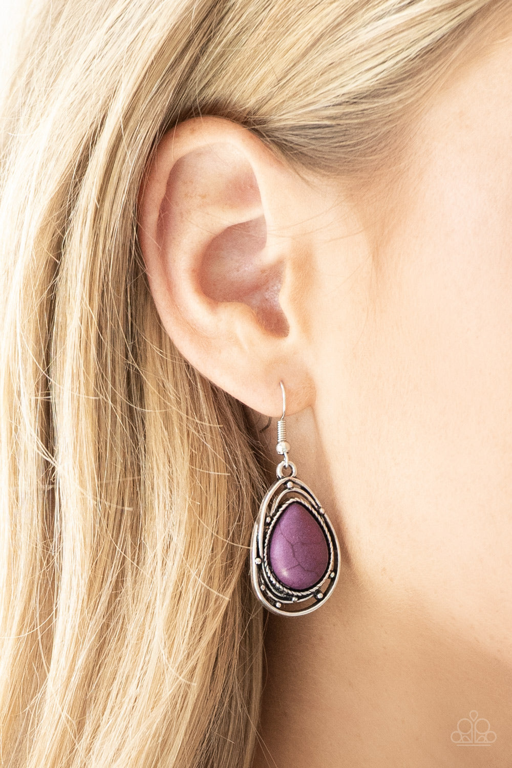 Abstract Anthropology - Purple Earrings