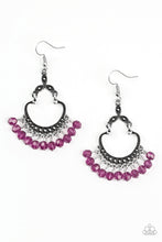 Load image into Gallery viewer, Babe Alert - Purple Earrings - Paparazzi
