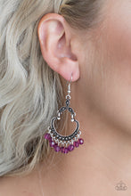 Load image into Gallery viewer, Babe Alert - Purple Earrings - Paparazzi
