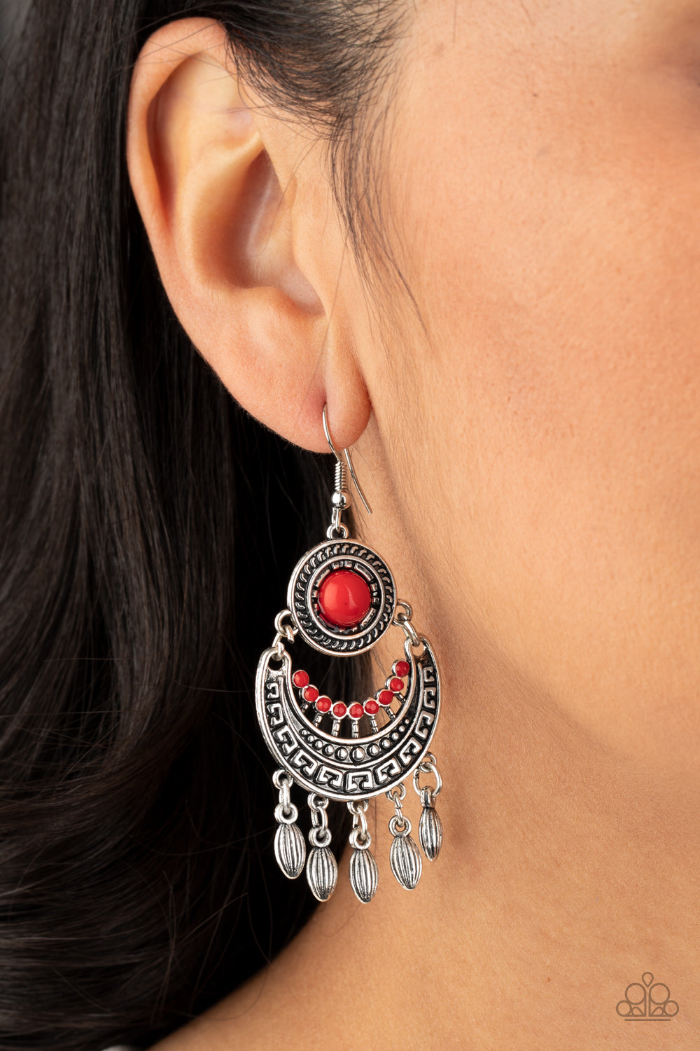 Mantra to Mantra - Red Earrings