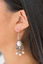 Load image into Gallery viewer, I Better Get GLOWING - White Earrings - Paparazzi
