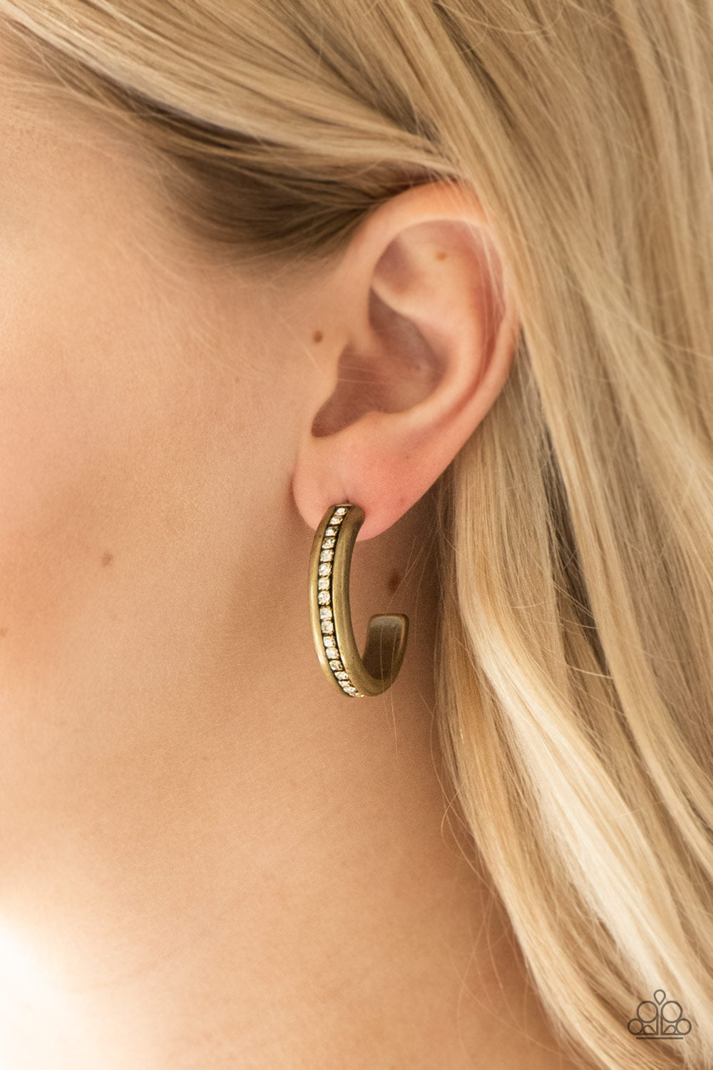 5th Avenue Fashionista - Brass Earrings -Hoop