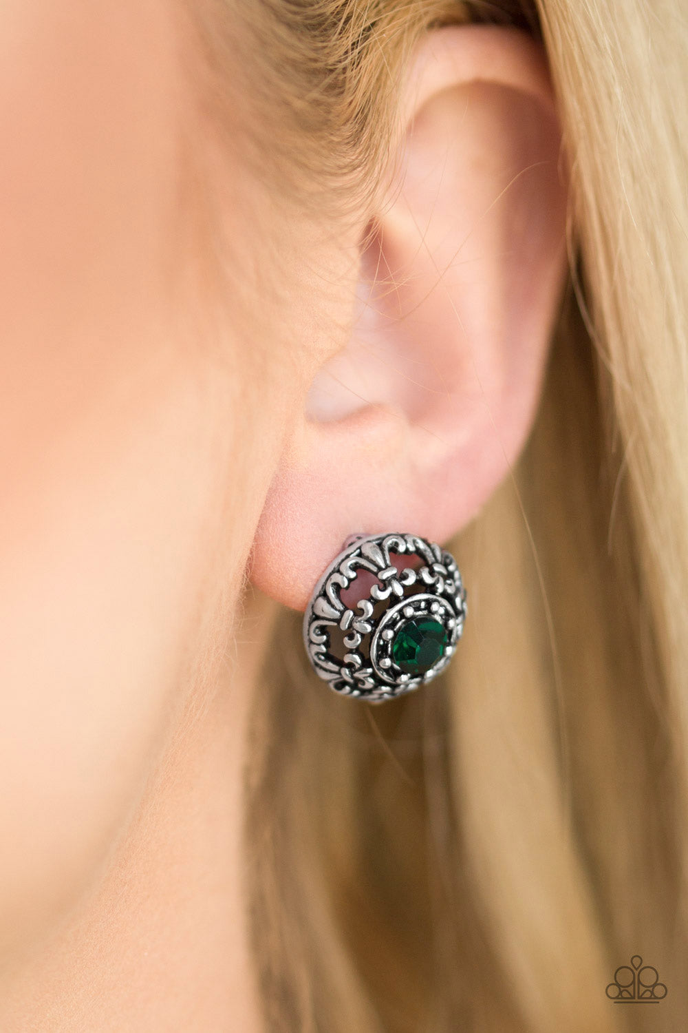 Courtly Courtliness - Green Earrings - Post- Paparazzi