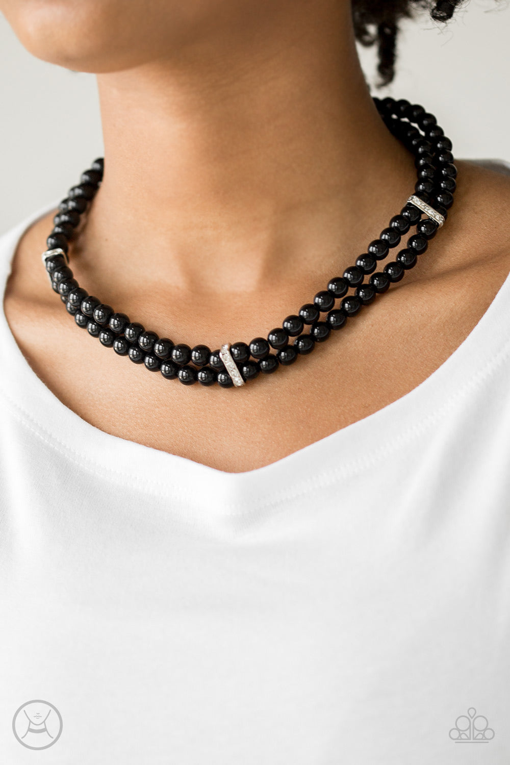 Put On Your Party Dress - Choker Black Necklace