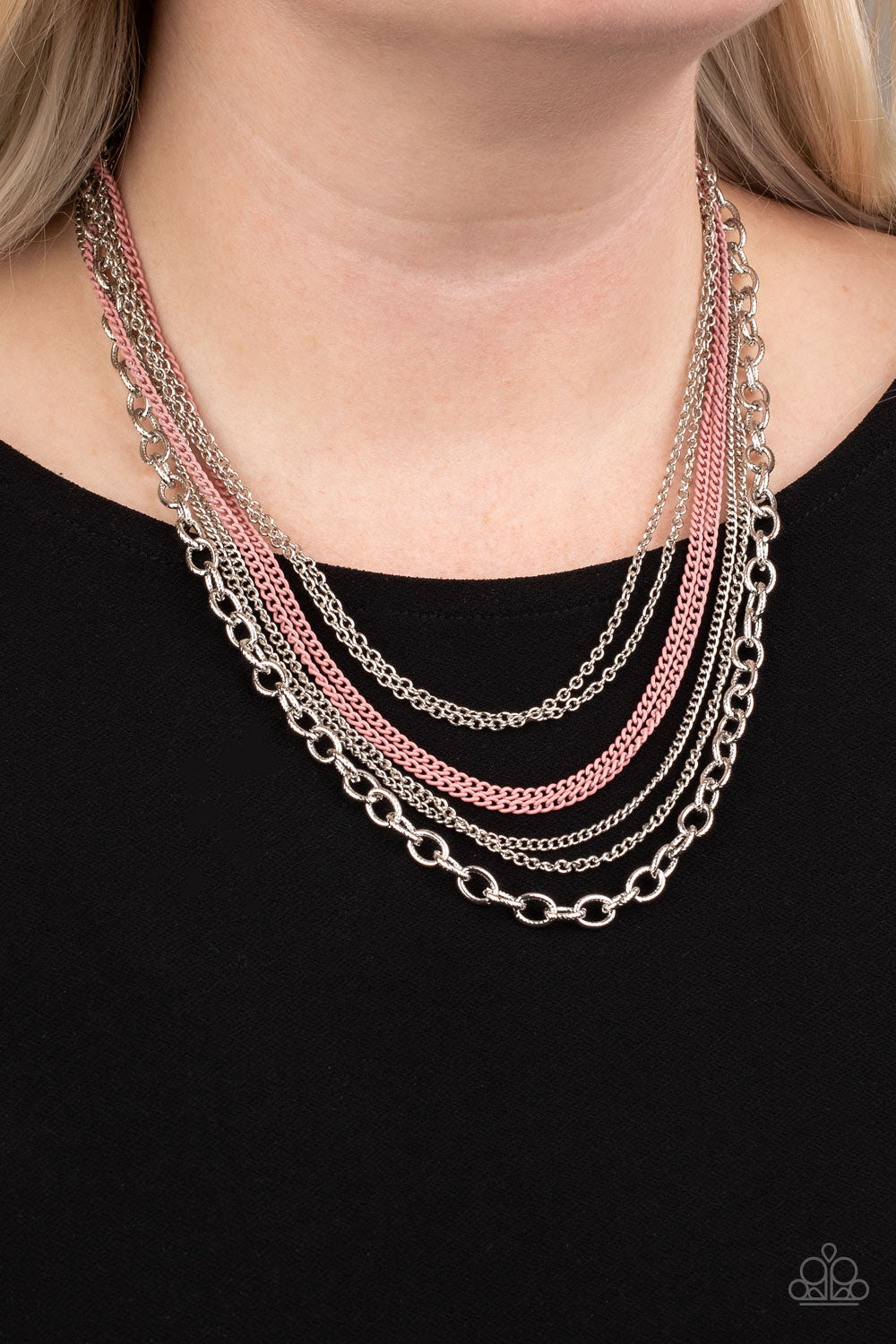 Intensely Industrial - Pink Necklace - Paparazzi
