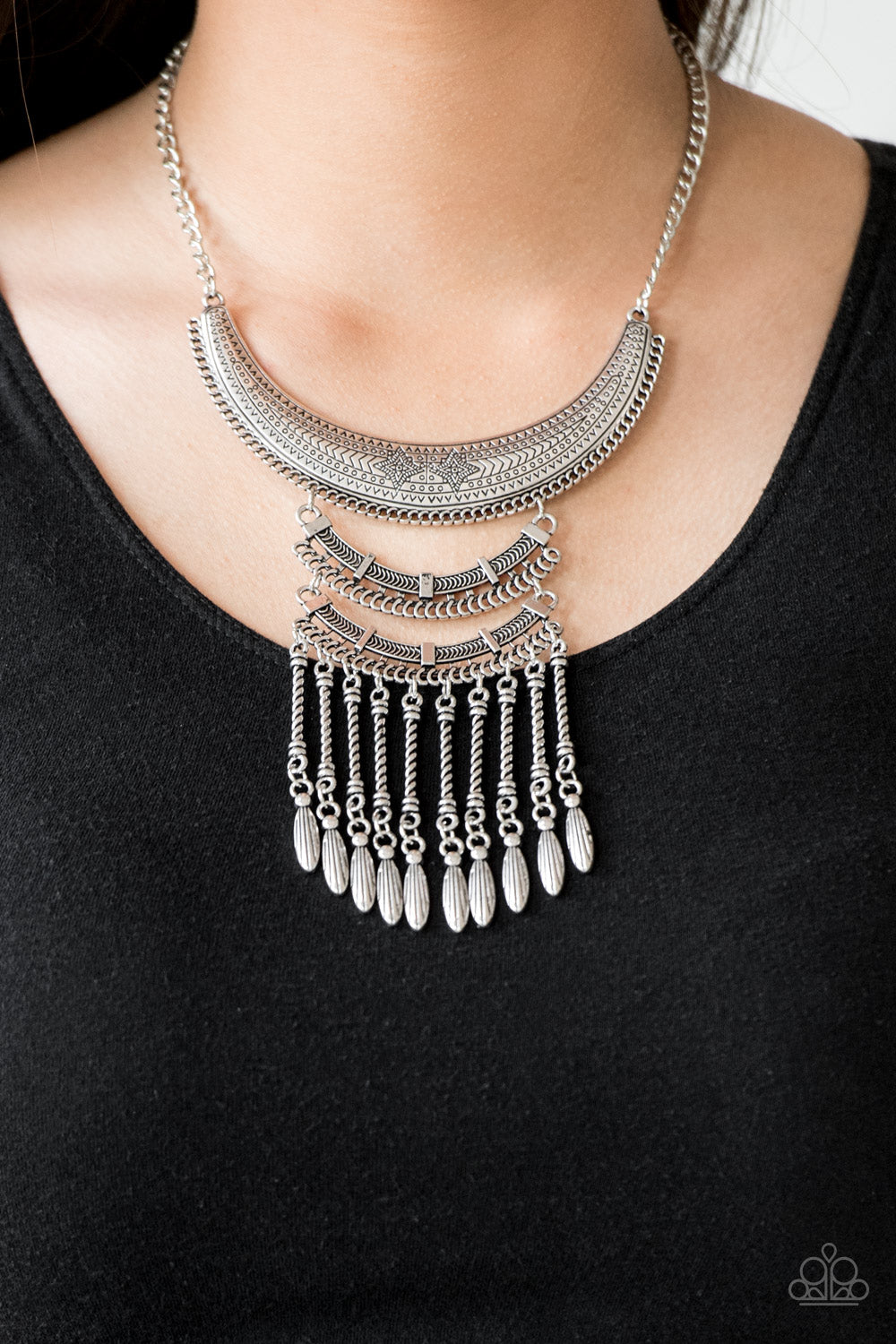 Eastern Empress - Silver Necklace - Paparazzi