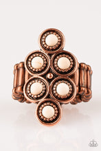 Load image into Gallery viewer, River Rock Rhythm – Copper Frame White Ring
