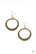 Load image into Gallery viewer, Mayan Mantra - Brass Earrings - Hoop
