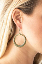 Load image into Gallery viewer, Mayan Mantra - Brass Earrings - Hoop
