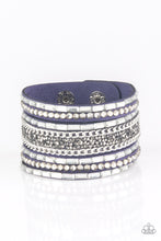 Load image into Gallery viewer, Rhinestone Rumble - Blue Bracelet - Paparazzi
