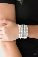 Load image into Gallery viewer, Rhinestone Rumble - White Bracelet
