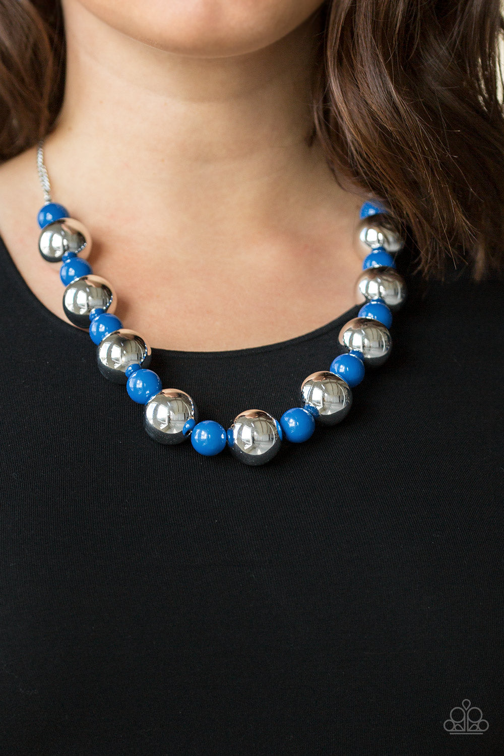 Top Pop - Blue Necklace - Paparazzi