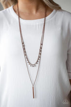 Load image into Gallery viewer, Keep Your Eye on the Pendulum - Copper Necklace
