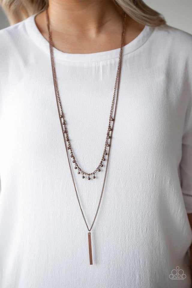 Keep Your Eye on the Pendulum - Copper Necklace