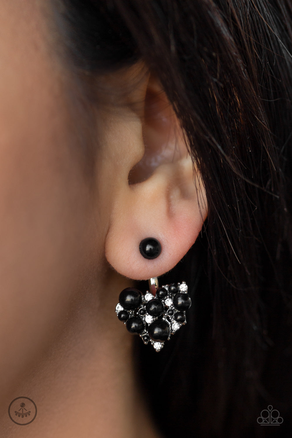 Star-Studded Success - Black Earrings - Double-sided