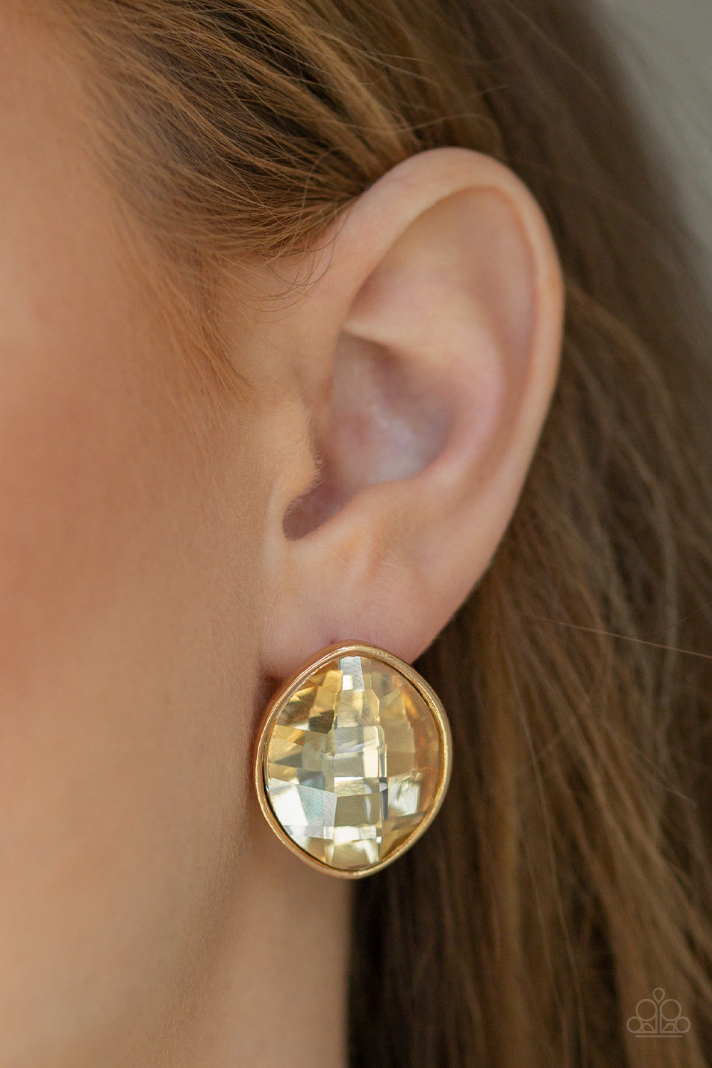 Movie Star Sparkle - Gold Earrings - Post- Paparazzi
