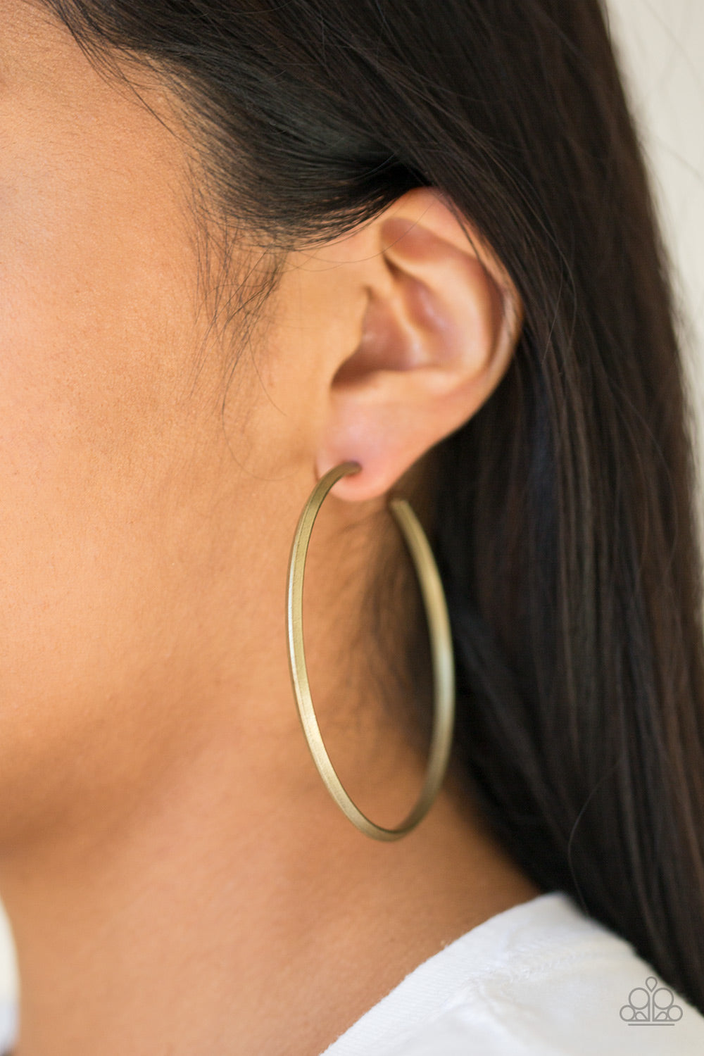 5th Avenue Attitude - Brass Earrings- Hoop