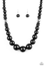 Load image into Gallery viewer, Panama Panorama -Wood Black Necklace
