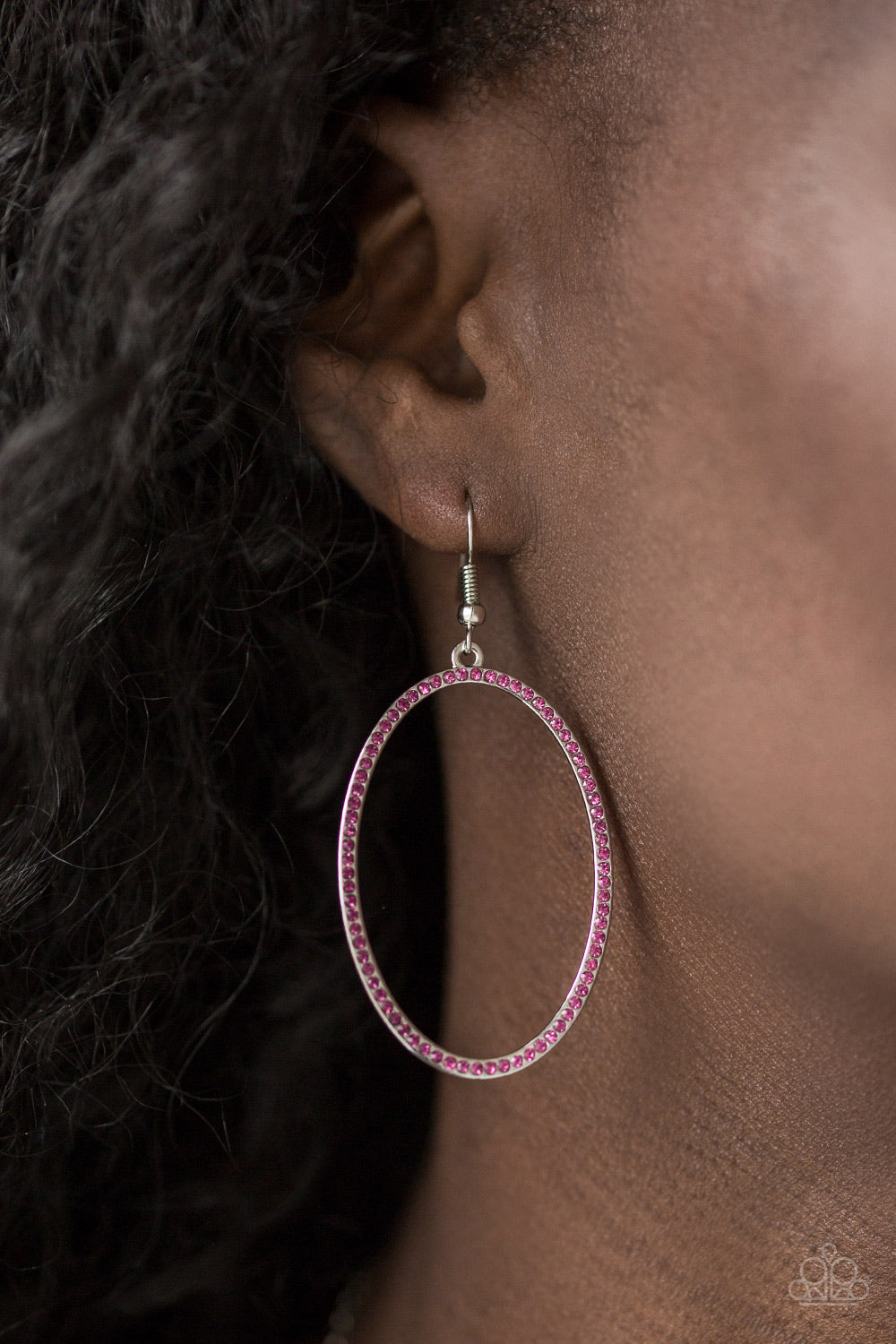 Dazzle On Demand - Pink Earrings - Hoop