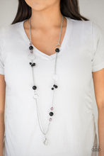 Load image into Gallery viewer, Pageant Princess - Black Necklace - lanyard - Paparazzi
