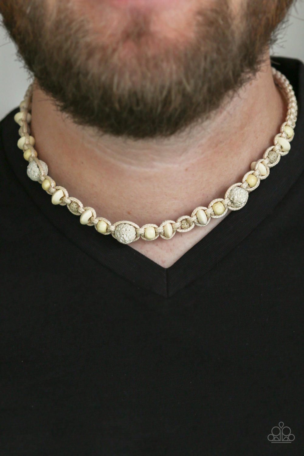Shark Baiter - White Necklace- Men's Collection -Urban