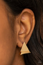 Load image into Gallery viewer, Die TRI-ing - Gold Earrings - Post- Paparazzi
