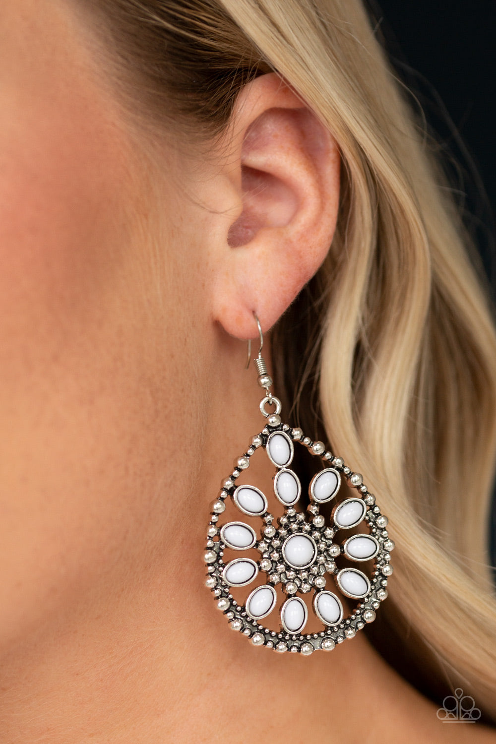 Free To Roam - White Earrings