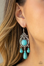 Load image into Gallery viewer, Stone Bliss - Blue Earrings - Paparazzi
