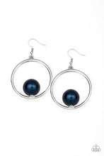 Load image into Gallery viewer, Solitaire REFINEMENT - Blue Earrings  - Hoop- Paparazzi
