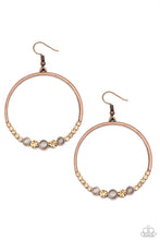 Load image into Gallery viewer, Dancing Radiance - Copper Earrings - Hoop
