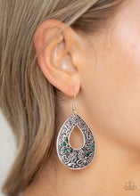 Load image into Gallery viewer, Botanical Butterfly - Green Earrings
