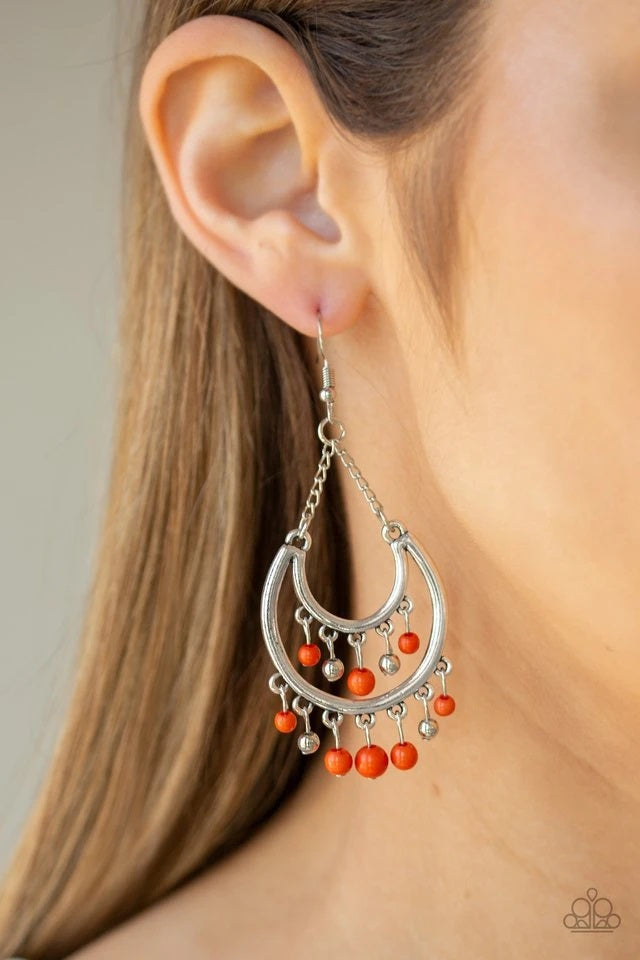 Free Spirited Fashionista - Orange Earrings