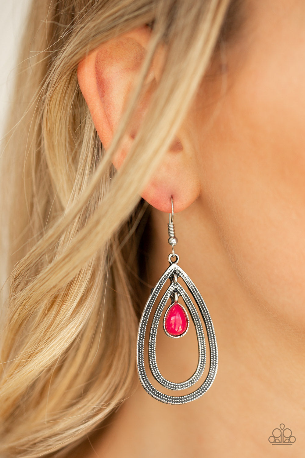 Drops of Color - Pink Earrings