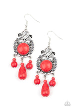 Load image into Gallery viewer, Stone Bliss - Red Earrings
