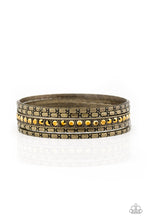 Load image into Gallery viewer, Glitzy Grunge - Brass Bracelet
